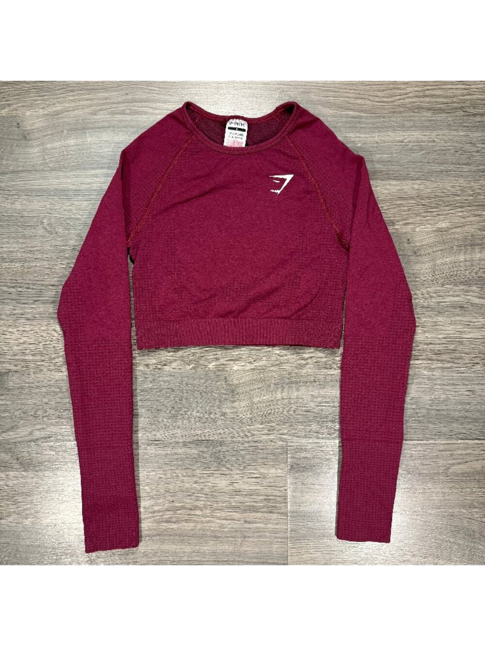 Gymshark Women's Adapt Marl Seamless Long Sleeve Crop Top - Dark Red